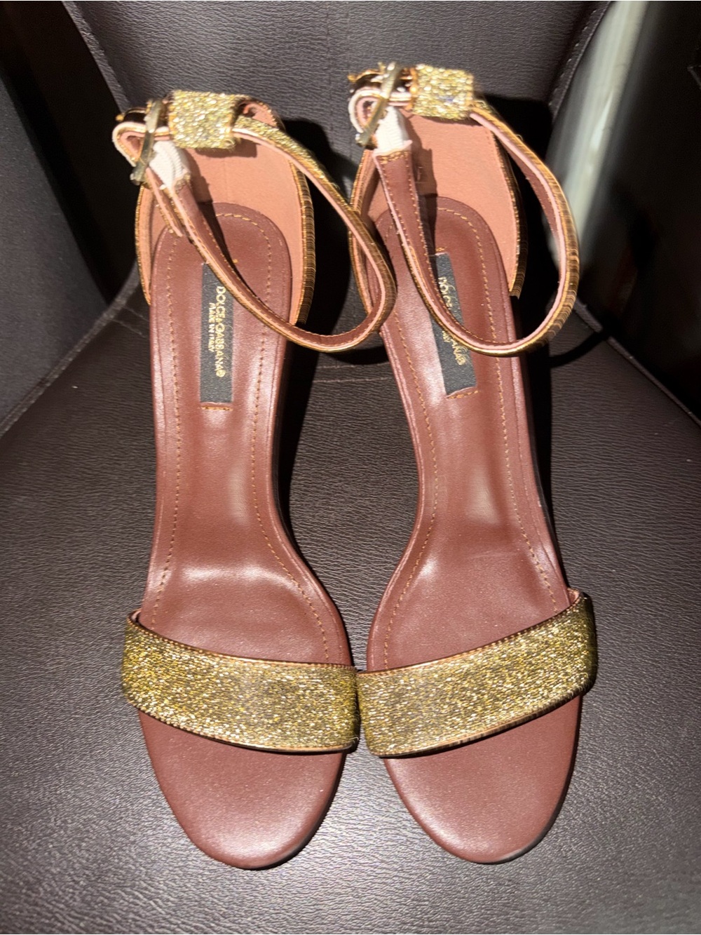 Sculpted Baroque Logo Sandals Size 43